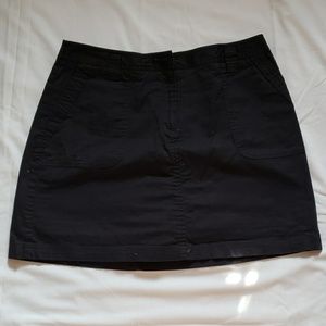 Black cotton skort